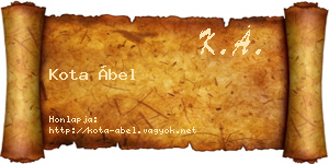 Kota Ábel névjegykártya